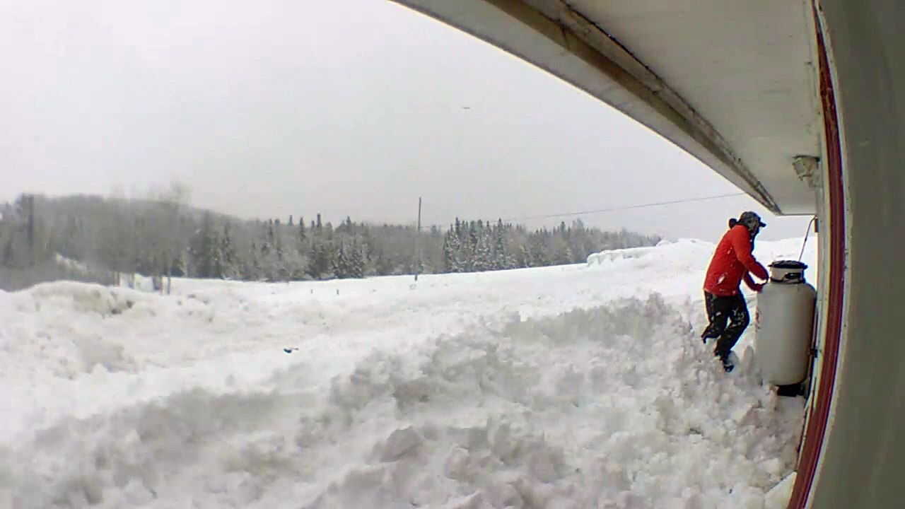 Guy Has Adventure in Snow Removal