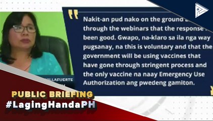 Information campaign kalabot sa COVID-19 vaccination program, padayong gihingusgan