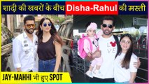 Rahul Vaidya With His Ladylove Disha Parmar, Guru Randhawa | TV Stars Spotted