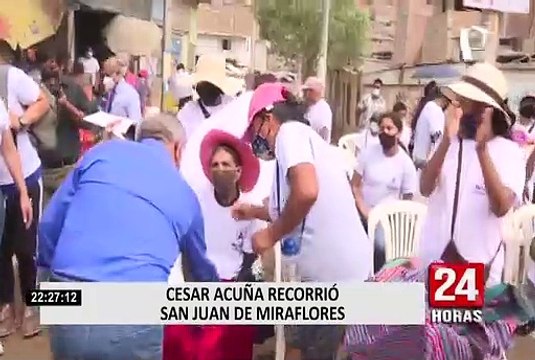 César Acuña y candidatos al Congreso recorrieron San Juan de Lurigancho para ganar votos