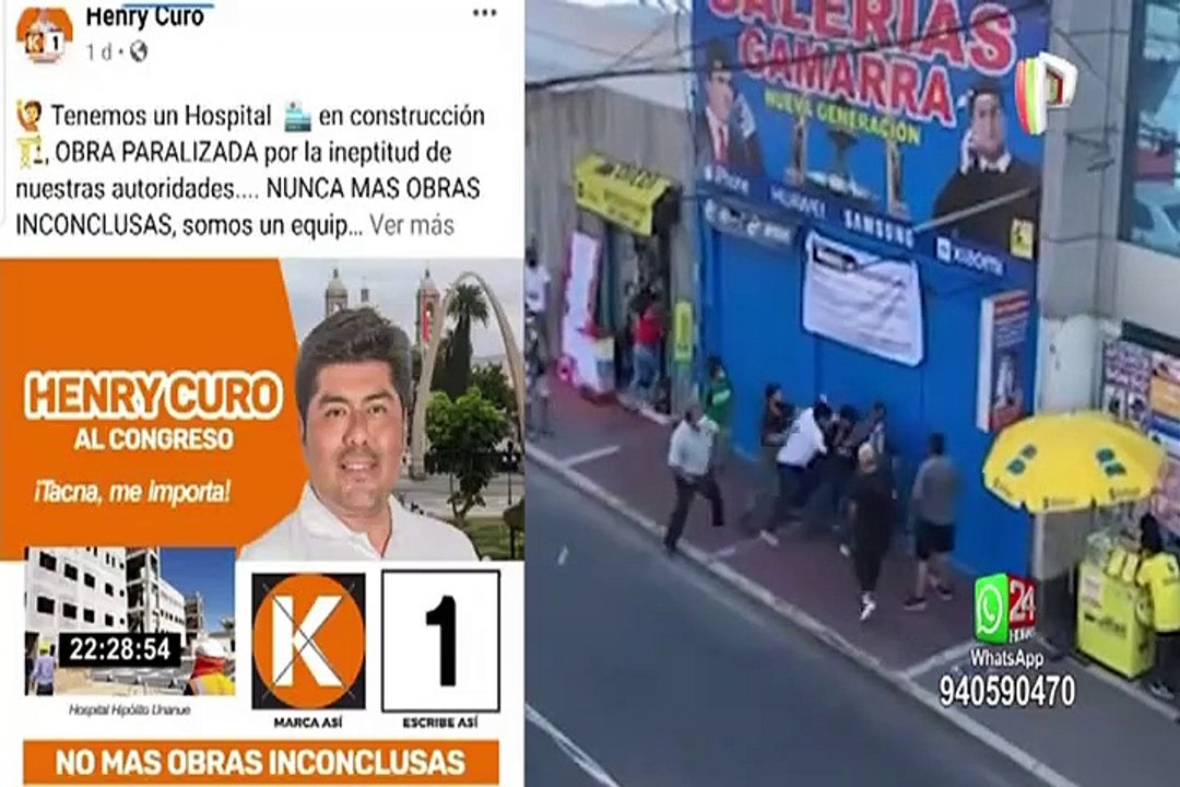 Tacna: candidato al congreso por Fuerza Popular se pelea en la calle
