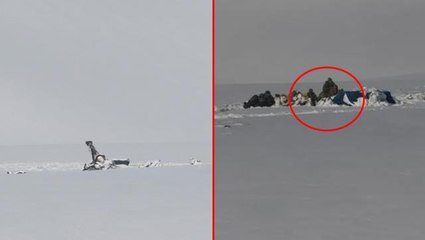 11 şehit verdiğimiz helikopter kazası sonrası bölgeden yeni görüntü! Ekipler olay yerine ulaştı