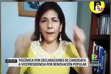 Vicepresidenta por Renovación Popular causa polémica tras declaraciones 'conservadoras'