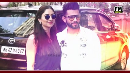 Rahul Vaidya &  Disha Parmar Spotted Outside Restaurant