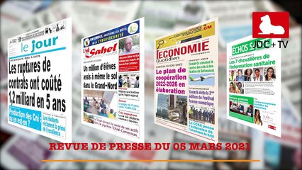 REVUE DE PRESSE CAMEROUNAISE DU 05 MARS 2021