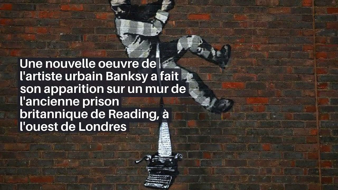 Une nouvelle oeuvre de l'artiste urbain Banksy a fait son apparition sur un mur de l'ancienne prison britannique de Reading, à l'ouest de Londres