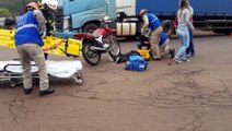 Motociclista fica ferido após colisão com carro no Bairro Brasília