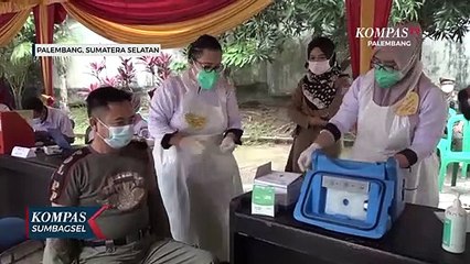 Sat Pol PP Palembang Mulai Divaksin Covid-19