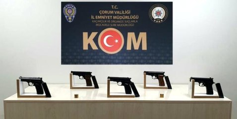 Çorum polisinden kaçak silah operasyonu: 3 tutuklama