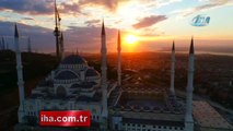 Yüzde 90'lık kısmı biten Çamlıca Camii havadan görüntülendi