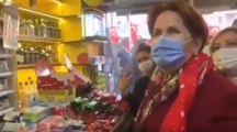 Şehit haberini esnaf ziyaretinde alan Meral Akşener dizlerini dövdü