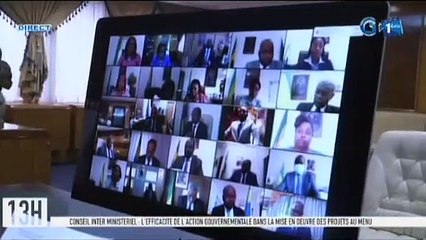 RTG - Conseil inter-interministériel sur le plan d’accélération de la transformation du Gabon  par visioconférence présidé par le premier ministreésidé par le premier ministre