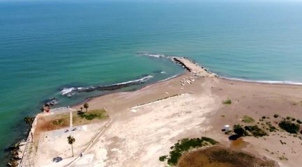 Deniz çekildi antik liman ortaya çıktı