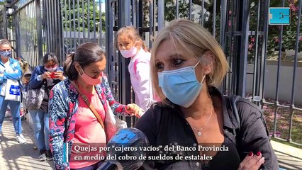 Cajeros vacíos del Banco Provincia en medio del cobro de sueldos de estatales