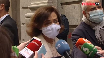 Carmen Calvo justifica la prohibición de las manifestaciones del 8M en Madrid