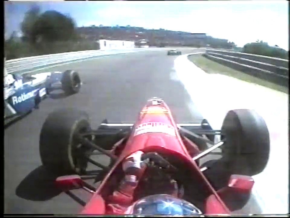 F1 Portogallo 1996  - Jacques Villeneuve sorpassa Michael Schumacher
