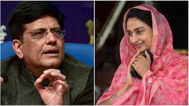 Harsimrat Kaur Badal vs Piyush Goyal at Lok Sabha on farmers' issue