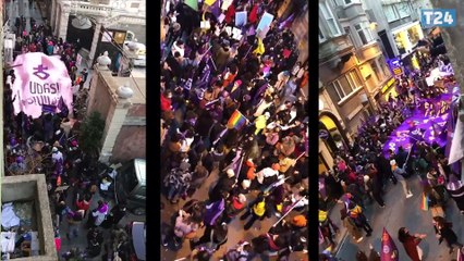 Kadınlar 8 Mart'ta alanlardaydı: "Asla yalnız yürümeyeceksin"