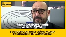 L'eurodiputat de Cs Jordi Cañas valora l'aixecament de la immunitat a Carles Puigdemont, Toni Comín i Clara Ponsatí.