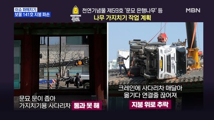 MBN 뉴스파이터-'보물 141호'에 사다리차 추락해 지붕 파손