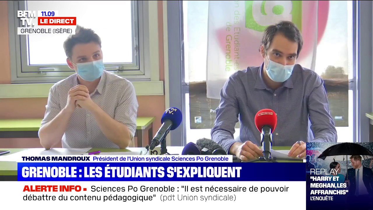 IEP Grenoble: "Nous dénonçons la récupération politique faite par la droite et l'extrême droite", déclare le président de l'Union syndicale
