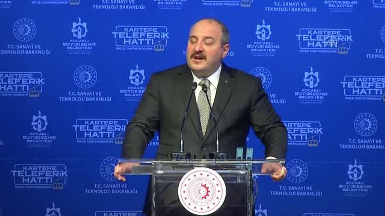 Sanayi ve Teknoloji Bakanı Varank, Kartepe Teleferik Hattı Projesi'nin tanıtım programında konuştu: (2)