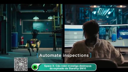 Space X- Cão-robô investiga destroços da explosão da Starship SN10