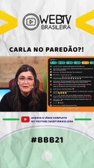 BBB21: CARLA NO PAREDÃO?!