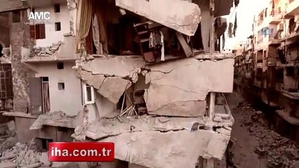 Halep’teki yıkım havadan görüntülendi