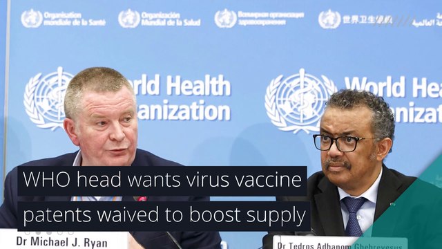 WHO head wants virus vaccine patents waived to boost supply, and other top stories in health from March 06, 2021.