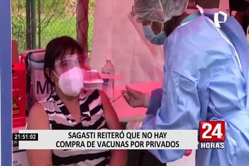 Sagasti: "Hasta el momento no hay una compra de vacunas por parte de agentes privados, por lo menos a nivel mundial"