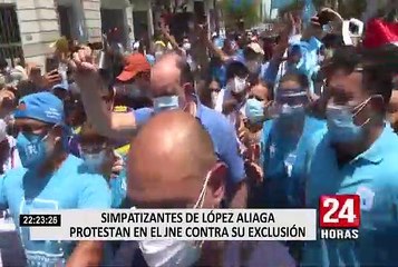 Hernando de Soto apoyó a López Aliaga en su protesta ante el JNE