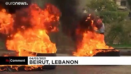 Brennende Autoreifen - neue Proteste im Libanon