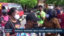 PEMKOT Sorong Bagi 3000 Masker Gratis
