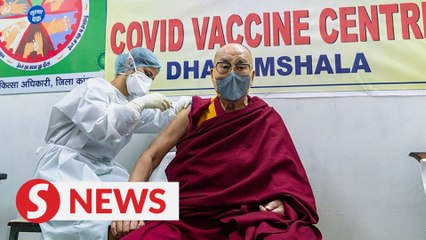 Dalai Lama receives Covid-19 vaccine
