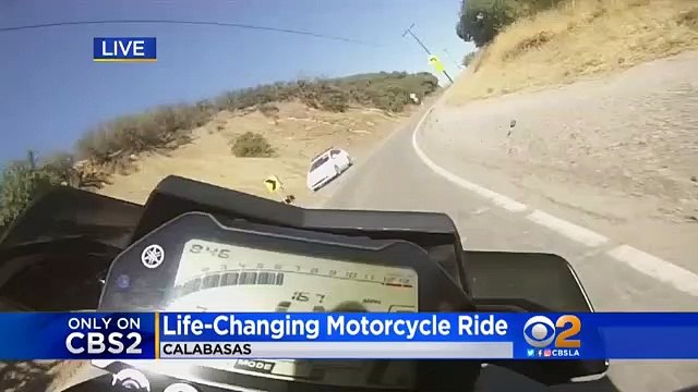 Direksiyonu kitlenen motosiklet uçuruma yuvarlandı!