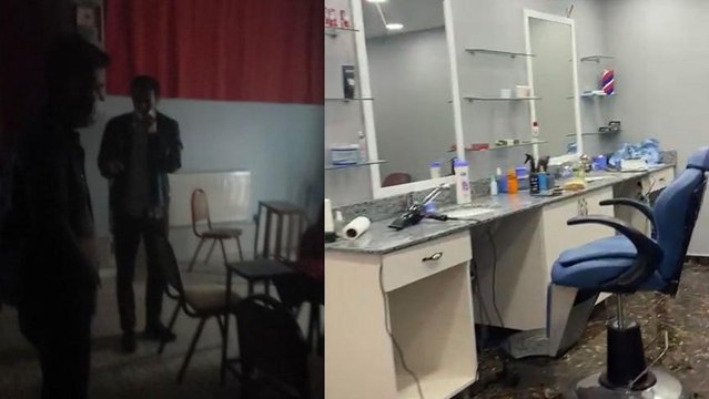 Kuaför görünümlü kıraathaneye baskın