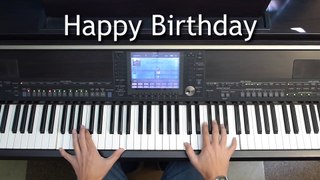 Happy Birthday to You - piano instrumental with lyrics