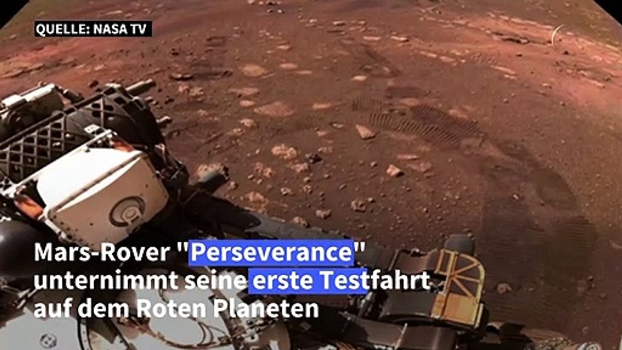 Mars-Rover 'Perseverance' macht erste Testfahrt