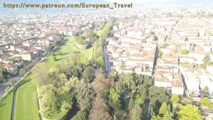 Drone footage over Lucca, Italy 4