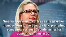 Sinema minimum wage video _ what did Sinema say about $15 minimum wage with a dramatic thumbs down