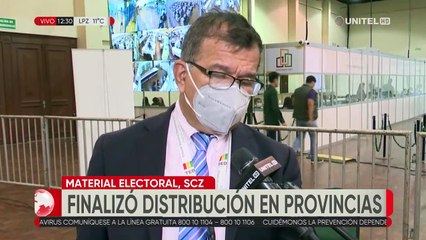 Concluye la entrega de material electoral en las provincias de Santa Cruz