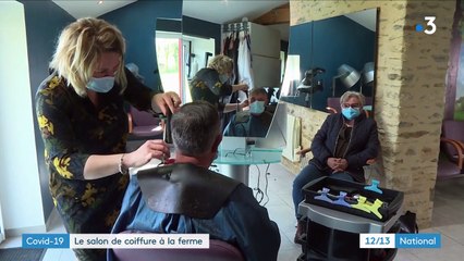 Covid-19 : un salon de coiffure à la ferme
