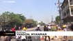 فيديو: قوات الأمن تستخدم القنابل المسيلة للدموع والرصاص المطاطي لتفريق المتظاهرين في ميانمار