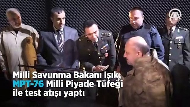Bakan Işık Milli Piyade Tüfeği ile test atışı yaptı