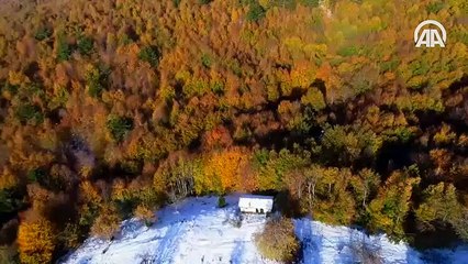 Uludağ'da iki mevsim bir arada yaşanıyor