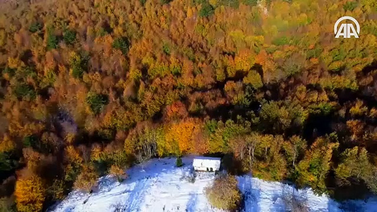 Uludağ'da iki mevsim bir arada yaşanıyor