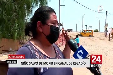 Carabayllo: rescatan a niño de 8 años que cayó en canal de regadío
