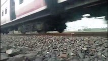 Cam on the Rail line Stone || Katwa - Bandel Local || Eastern Railways