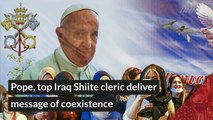 Pope, top Iraq Shiite cleric deliver message of coexistence, and other top stories in general news from March 07, 2021.